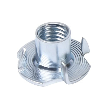 50 Packs M10 Threaded Insert T-Nuts, 4 Pronged Tee Nut for Rock Climbing Holds and Woodworking