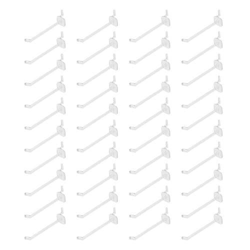 50pcs Plastic Pegboard Hooks 15cm Peg Board Accessories for Garage Organization Tool Hanging Board Hooks for Workshop and Retail Display