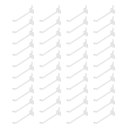 50pcs Plastic Pegboard Hooks 15cm Peg Board Accessories for Garage Organization Tool Hanging Board Hooks for Workshop and Retail Display