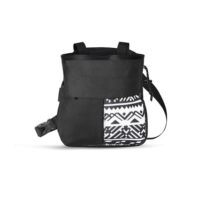 Kavolet Outdoor Multifunctional Collection Bag for Climbers, Mountaineering Chalk Bag, Large Capacity, Phone Fit, Effortless Access, Red - size: Small Black