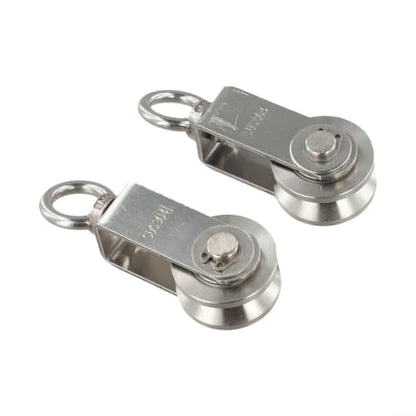 304 Stainless Steel Cable Pulley Wall Mount for Home Gym - Double Bearing Smooth Rotation Lat Pulldown System 500kg Load