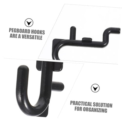 Kisangel 10pcs Plastic Pegboard Hooks Heavy Duty Pegboard Accessories for Garage Tool Storage Hanging Board Hooks for Organization and Wall Display