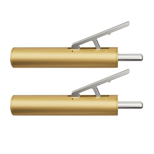 Drop Set Pins for Gym, Quick Release Weight Stack Pins, Auto-Eject, 5/16” | Quick-Release Drop Set Pins Gym Fits Most Selectorized Machines, Easy Transition to Lower Weights for More Reps - color: All Metal Gold 3/8" Diameter