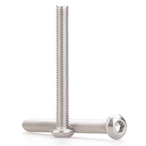 M2.5 x 25mm 40 Pcs Button Head Socket Cap Screws, 304 Stainless Steel (18-8), Fully Threaded, Bright Finish, Allen Hex Drive, Includes Hex Wrench, for Furniture, DIY, 3D Printing - size: M2.5 x 25mm-40 PCS