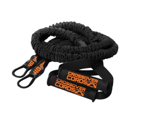 Crossover Cords - Blackout - Shoulder Resistance/Exercise Bands - Perfect for Warmups, Arm Care, Rotator Cuff Exercise or Physical Rehab from Injury - One Set of 2 Cords - Crossover Symmetry - color: 40 lbs