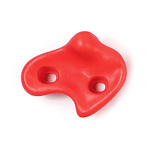 CHICIRIS 12PCS Rock Climbing Holds, PE Ergonomic Comfortable Hand Feeling Wall Grips with High Strength Screws and Wrench Tools, for Indoor Outdoor Kids Adults Training - color: Red