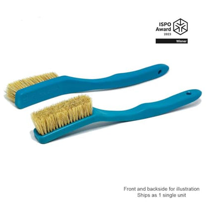 8BPLUS Climbing Brush made of 100% Recycled Ocean Plastic | Dense Boar Hair Bristles, Extremely Durable, Ergonomic Grip | Boulder Brush for cleaning Climbing Chalk and Climbing Holds | Ships as 1pcs