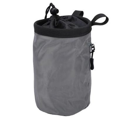 RiToEasysports Climbing Chalk Bag Oxford Fabric Chalk Pouch with Fleece Lining Adjustable Drawstring Zippered Pocket 19 X 12.5 X 12.5 Cm for Rock Climbing Weightlifting Gymnastics