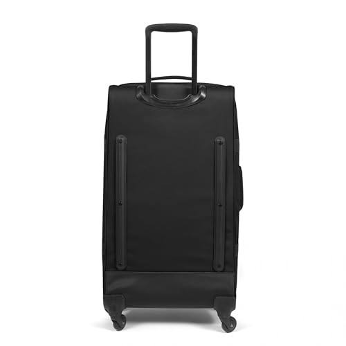 EASTPAK TRANS4 L – 80L Large Checked Luggage Bag, Two Compartments, TSA Lock, 360° Spinner Wheels, and Telescopic Handle, Black - color: Black, size: 80 Liter Checked Bag