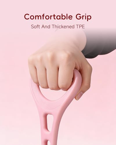 Resistance Bands for Women,2PCS Thickened TPE Arm Resistance Bands,Figure 8 Fitness Resistance Band Stretch Fitness Band for Working Out Yoga Pilates Arms Foot Leg Shoulder Waist Back - color: Pink
