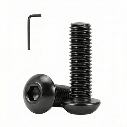 M3 x 18mm(50 Pack) Button Head Hex Socket Cap Screws Bolts, Hex Drive Bright Finish Fully Machine Thread, Corrosion Resistant Black Oxide 304 Stainless Steel 18-8 Screws - size: M3 x 18mm