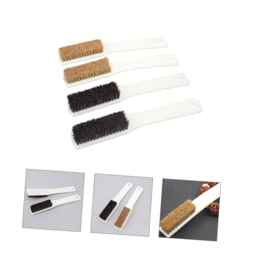 4pcs Walnut Rock Cleaning Brush Handheld Tool Sturdy Boar Hair Bristles for Chalk Removal Lightweight and Portable Climbing Accessory for Sports Enthusiasts