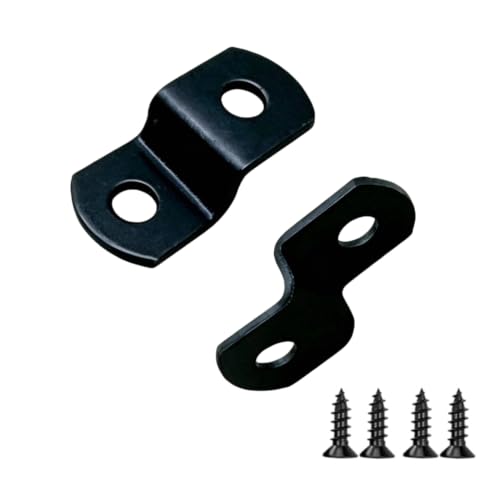 1/4" Depth Flat Offset Canvas Clips, Black Z Shaped Heavy Duty Double Hole Picture Frame Clips for Canvas Framing Hardware with Screws, 20Pcs - size: 1/4 Inch