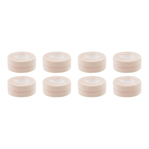 Adhesive Bandage Tape,ULIFESTAR Flexible Medical Bandage Wrap,Elastic Athletic Tape,Cotton Stretch Skin Sports Tape,Cohesive Bandage Wrap for Ankle,Knee (Beige, 2.5cm*4.5m/0.98inch*5Yard, 8 Rolls) - color: Beige, size: 2.5cm*4.5m/0.98inch*5Yard, 8 Rolls
