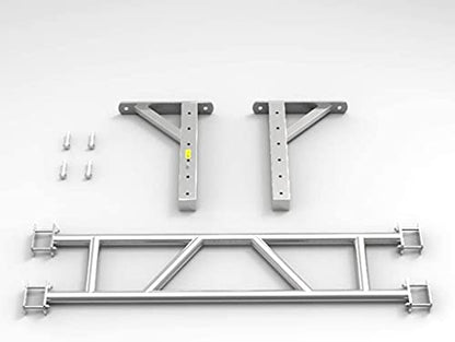 Stainless Steel Wall-Mounted Multi-Position Pull-Up Bars Single Parallel Bars Fitness Climbing TRXL Frame (129 * 63 * 45cm)