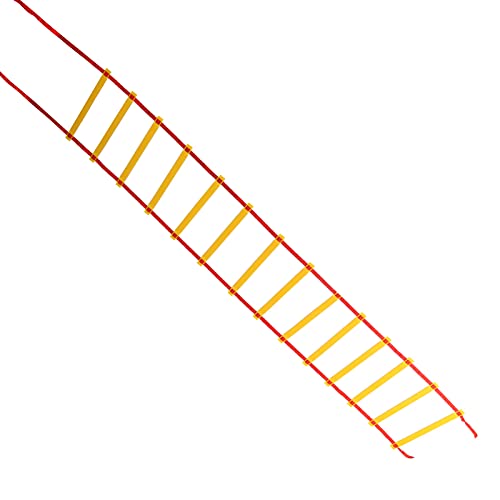 7M 14 Rung Agility Speed Training Ladder, Football Soccer Fitness Drill Ladder with Storage Bag, Durable PP Plastic and Braided Belt for Athletes Coaches Outdoor Indoor