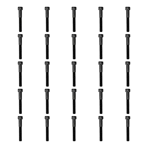 Atomik 3/8 x 2-1/2 inch Long Alloy Steel Bolts 25 Pack Durable Hardware for Rock Climbing Holds 3/8-16 Socket Head Allen Bolt Designed for Indoor Use Wall Supplies - size: 25 Pack 3/8x2.5 in. 3/8-16 Allen Head Black