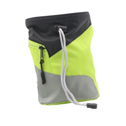 Chalk Bag for Rock Climbing Storage Pouch Practical Wear Resistant Waist Belt Chalk Carrier Bag for Weight Lifting Bouldering - color: Grey Green