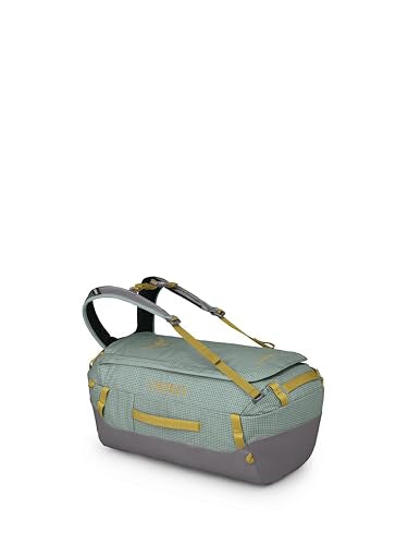 Osprey Transporter Lightweight Travel Duffel Bag - Extra Large Water Resistant Durable Gear Bag for Men and Women - color: Frosty Mint/Soundwave Grey, style: 40l