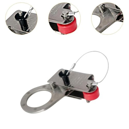 Rope Grab, Arrest Ascender Blocker Sturdy Limiter Rope Protector Fall Protection for Pulley Rappelling Rock Climbing Caving