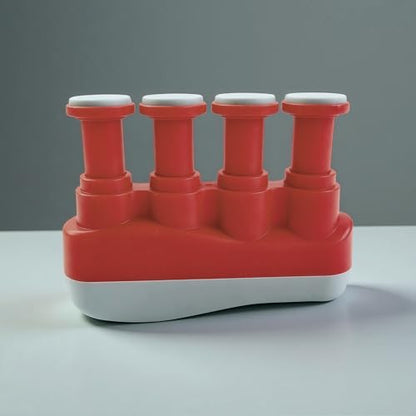 Finger Strengthener, Nalu Hand Grip Trainer Exerciser for Piano, Guitar, Bass, Ukulele Players, Plastic Material, Lightweight and Portable - Improve Finger Flexibility, Strength,1 Pack (Red+Gray) - color: Red+Gray