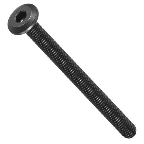 METALLIXITY Flat Head Hex Socket Cap Screws Bolts(1/4"-20x3-1/2) 15Pcs, 304 Stainless Steel Hex Socket Furniture Bolts Screws - for Furniture Woodworking Project, Black - color: Black, size: 1/4"-20x3-1/2"