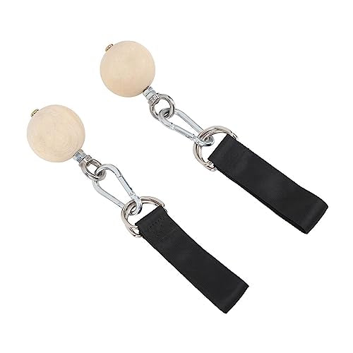 ZJchao Pull Up Ball, Pull Up Grips Pull Up Training Hanging Ball 2PCS Pull Up Ball Stainless Steel and Pine Climbing Holds Pull Up Power Training Ball with Hook for Health and Fitness