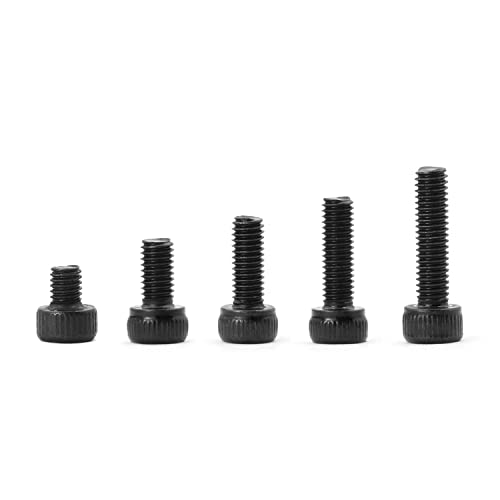 M3 x 4mm 6mm 8mm 10mm 12mm Hex Socket Head Cap Screws Bolts, 12.9 Grade Alloy Steel, Black Oxide Finish, Metric Allen Hex Drive, Machine Fully Threaded, Assortment Kit 250PCS - size: M3 x 4/6/8/10/12mm (250PCS)