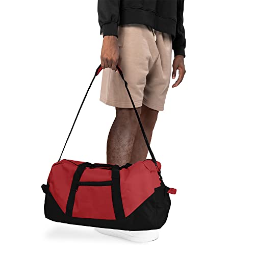 21" Large Duffle Bag with Adjustable Strap - color: Red