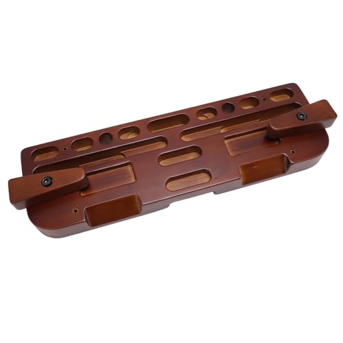 Rock Climbing Hangboard, Wooden Fingerboard for Grip Strength Training, with Various Finger Hole Sizes for Indoor Outdoor Climbing