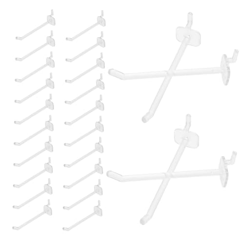 GLEAVI 50pcs Plastic Pegboard Hooks for Tool Hanging Board Heavy Duty Locking Hooks for Garage Organization and Displays for Stores and Workshops - size: 15.00X3.70X2.30CM
