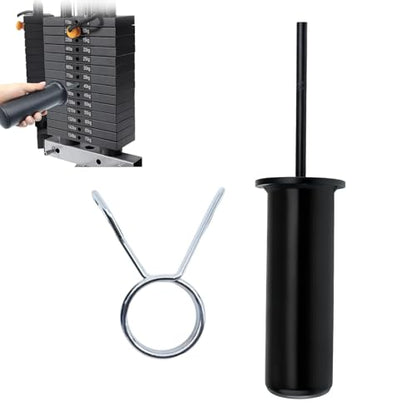 Weight Stack Pin and Spring Collar Weight Stack Extender Pin Commercial and Home Gym Accessories for Cable Tower and Functional Trainer Machine (Hanger Rod Length: 150 mm, Ø 8 mm,Length 110mm)