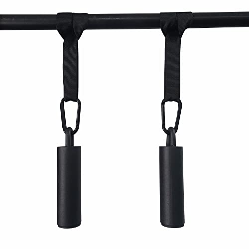 Pull Up Grips Set with Hanging Straps and Strong Carabiner, Finger Strengthener，Forearm, Biceps, Ninja Warrior, Back Muscles Training - color: Iron rod