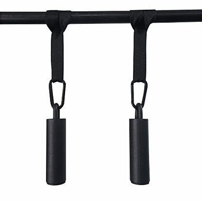 Pull Up Grips Set with Hanging Straps and Strong Carabiner, Finger Strengthener，Forearm, Biceps, Ninja Warrior, Back Muscles Training - color: Iron rod