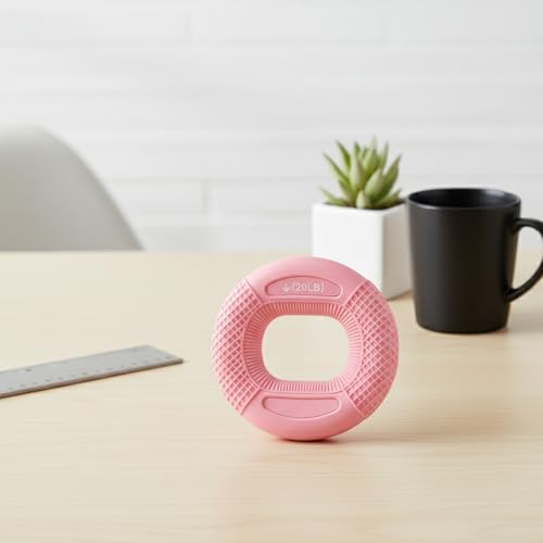 Adjustable Hand Grip Strengthener with TPE Handles for Forearm, Finger & Wrist Training - Portable Fitness Tool - color: Pink