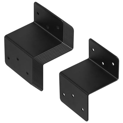 10 Pcs Black Z Brackets,2" High Double Angle Z Clip for Wood Shelves Fixing