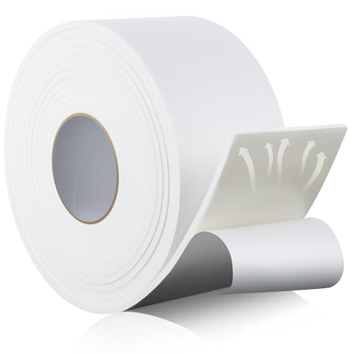 Buryeah 1/4" x 6" x 2.5 Yard Foam Adhesive Cast Padding Medical Foam with Adhesive Back for Sports Injured Areas, Ball of Foot Cushion, Blister Pads, Foot Pain, Splints and Pad (White) - color: White, size: 1/4" X 6" X 2.5 Yard