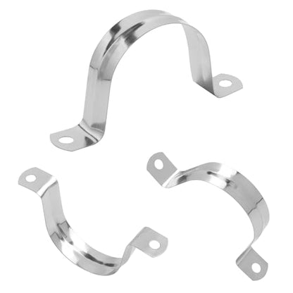 100 PCS 3 Inch Stainless Steel Rigid Pipe Strap, M75 Conduit Clamps, U Bracket Mounting Clamps with Two Hole, U Tube Pipe Clamp for Chemical Industry, Commercial - size: 100 PCS 3 Inch