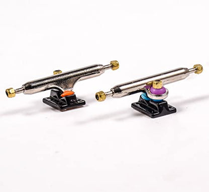 Fingerboard Trucks with Upgraded Urethane Bushings and Pivot Cup,34mm 32mm Width,Normal Kingpin (Black, 34mm) - color: Black, size: 34mm