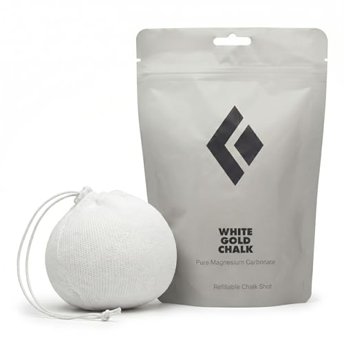 BLACK DIAMOND White Gold Chalk 100% Magnesium Carbonate Loose or Refillable - color: Refillable Chalk Ball, size: 50g