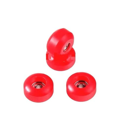 Fingerboard Wheels 8Pcs Professional PU+Metal Urethane CNC Bearing Wheel for Wooden Fingerboard Wheels(Red) - color: Red