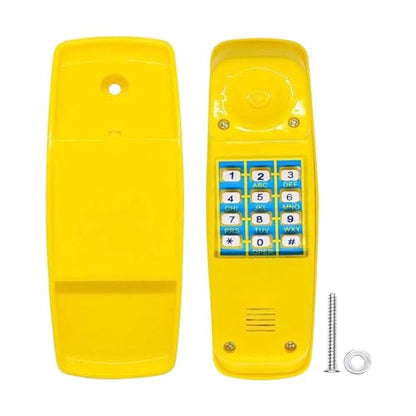 Pretend Phone Toy Pirate Wheel Game Playground Telephone Accessory for Children with Interactive Keys Quality Material Suitable for Swing Set Treehous, Yellow - color: Yellow