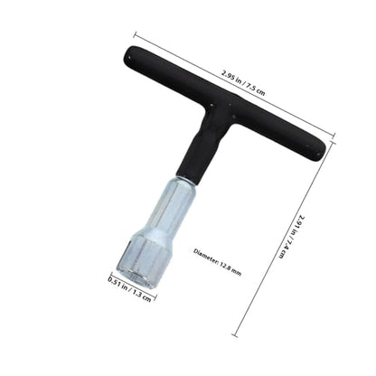 PRETYZOOM Manual Installation Tool for Hooks and Screws t Handle Nut Driver for Eye Screws Hooks Heavy Duty Steel Tool Wrenches