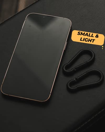 Carabiner Clip 5 PCS - Black Heavy Duty Carabiner Clip - Large Carabiner Clips - Snap Hooks - Perfect for Weight Lifting, Keychain, Dog Leashes & Gym - style: 2.35 Inch