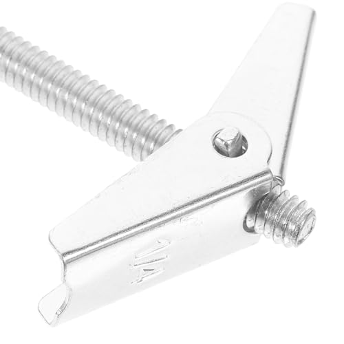 Tofficu 18pcs Hollow Wall Expansion Nut Anchor Set with Screws, Threaded Inserts for Drywall and Hollow Doors, Iron Sheet Fixing Hardware Kit for Home Improvement