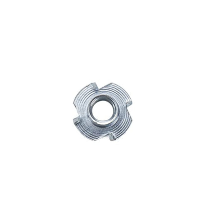 M10 T Nuts 80Pcs Threaded Inserts T-Nuts, Zinc-Plated Steel 4 Pronged Tee Nut for Wood, Rock Climbing Holds Cabinetry - size: M10(80Pcs)