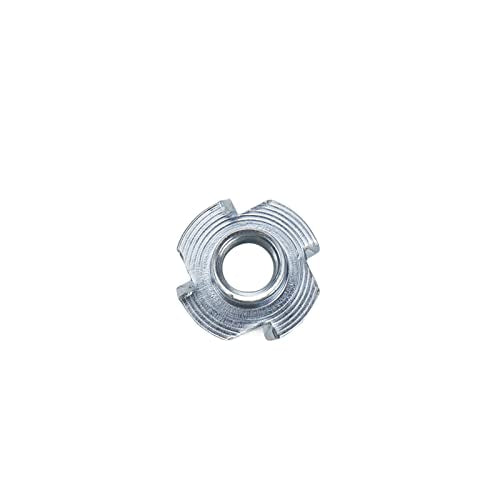 M10 T Nuts 80Pcs Threaded Inserts T-Nuts, Zinc-Plated Steel 4 Pronged Tee Nut for Wood, Rock Climbing Holds Cabinetry - size: M10(80Pcs)