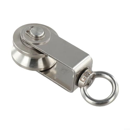 304 Stainless Steel Cable Pulley Wall Mount for Home Gym - Double Bearing Smooth Rotation Lat Pulldown System 500kg Load
