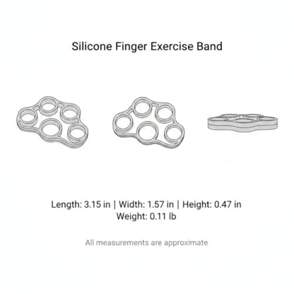Hand Strengthener Silicone Finger Resistance Band for Grip Training and Extension Exercises - color: Black