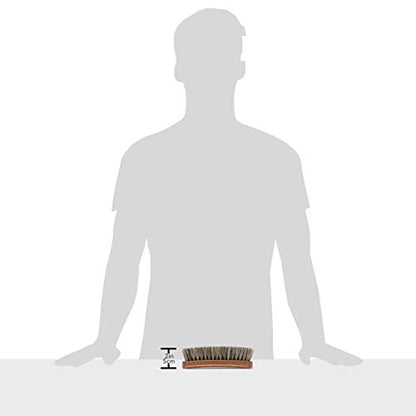 Premium Shoe Brush - Horsehair Shoe Brush - Concaved Handle for Premium Grip, Brown - color: Brown